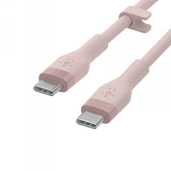 Belkin Kabel BoostCharge USB-C do USB-C 2.0 silikonowy 1m, różowy