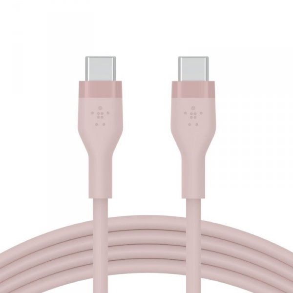 Belkin Kabel BoostCharge USB-C do USB-C 2.0 silikonowy 2m, różowy