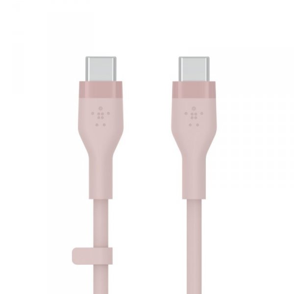 Belkin Kabel BoostCharge USB-C do USB-C 2.0 silikonowy 3m, różowy