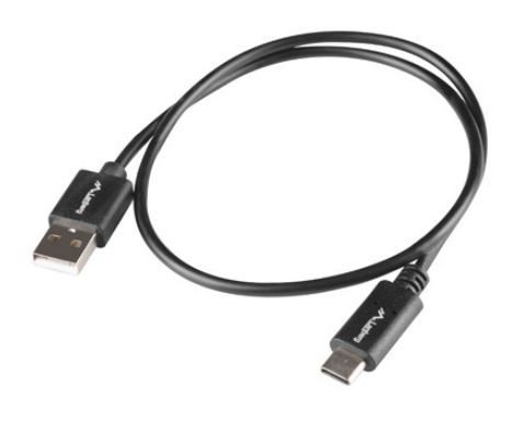 Lanberg Kabel USB-C(M)-&gt;USB-A(M) 2.0 0.5m czarny BOX QC 3.0