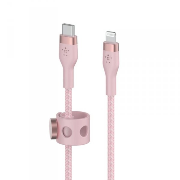 Belkin Kabel BoostCharge USB-C/Lightning Silikonowy w oplocie 1m różowy