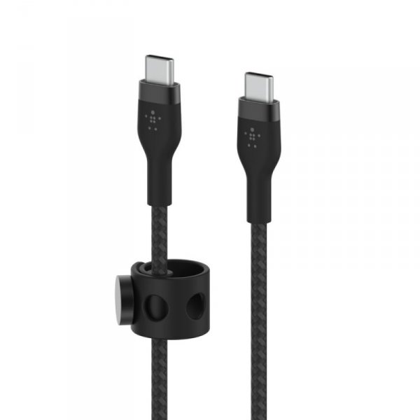 Belkin Kabel BoostCharge USB-C/USB-C silikonowy w oplocie 3m, czarny