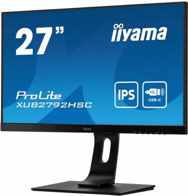 IIYAMA Monitor 27 cali XUB2792HSC-B1, IPS, FHD, USB-C, HDMI, DP, USB 3.0. SLIM 2x2W