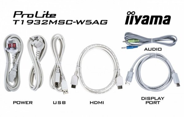 IIYAMA Monitor 19 cali T1932MSC-W5AG POJ.10PKT.IP54,HDMI,DP,AG