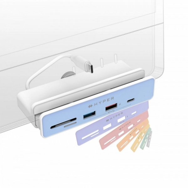 HyperDrive Hub Hyper 6-in-1 USB-C dla  iMac 24 cale (2021), HDMI, USB-C, 2x USB-A, SD, MiniSD, 7x kolor