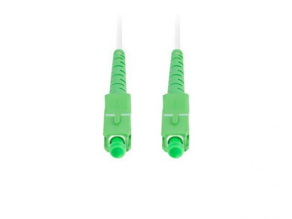 Lanberg Patchcord światłowodowy Sm Sc/Apc-Sc/Apc Simplex 3.0mm 25m biały