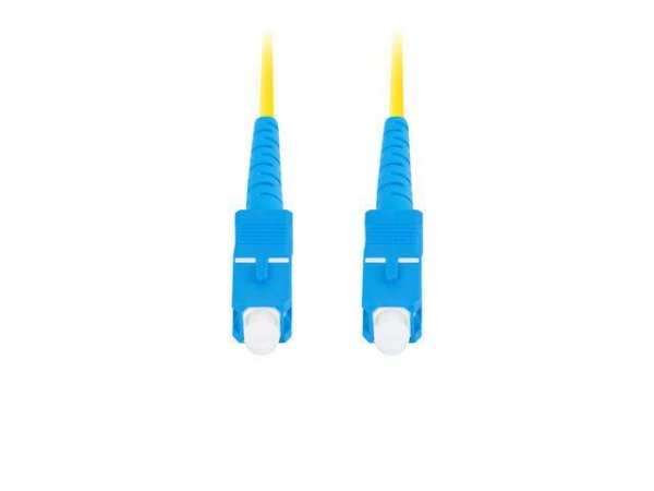 Lanberg Patchcord światłowodowy Sm Sc/Upc-Sc/Upc Simplex 3.0Mm 5M żółty