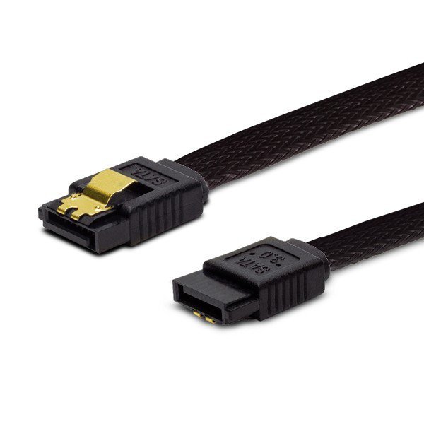 Savio Kabel SATA III 50cm, oplot czarny, prosty, złote zatrzaski, GAK-06