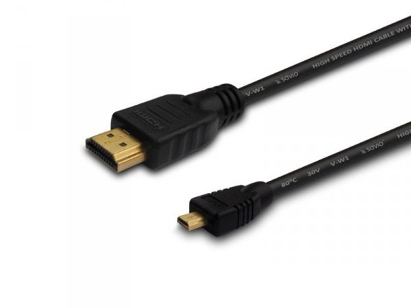 Savio Kabel HDMI (M) - micro HDMI (M) 0,5m, czarny, CL-149