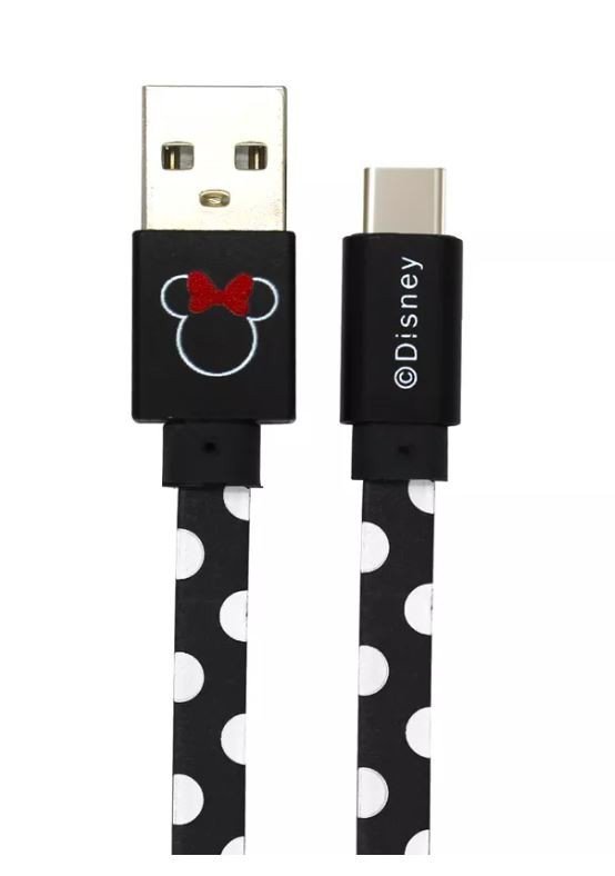 Disney Kabel USB Type-C Disney 1m Minnie kropki czarny