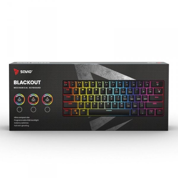 Savio Klawiatura mechaniczna Blackout Brown Outemu
