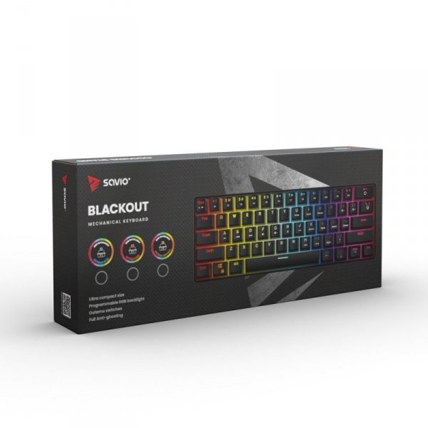 Savio Klawiatura mechaniczna Blackout Brown Outemu