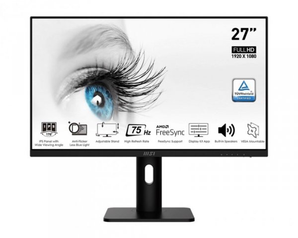 MSI Monitor 27 cali PRO MP273P FLAT/IPS/FHD/75Hz/5ms