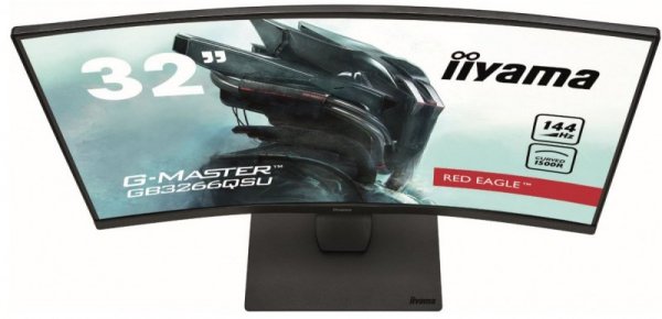 IIYAMA Monitor 31.5 cala GB3266QSU-B1 VA,QHD,144HZ,1MS,1500R,DPx,HDMIx2,USBx4 + Soundbar Stage AIR V2 Creative