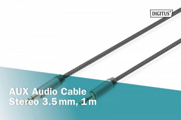 Digitus Kabel połączeniowy audio MiniJack Stereo Typ 3.5mm/3.5mm M/M nylon 1m