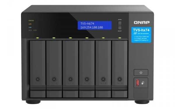 QNAP Serwer NAS TVS-h674-i3-16G 6x0HDD Intel i3-12100 16 GB SODDIM DDR