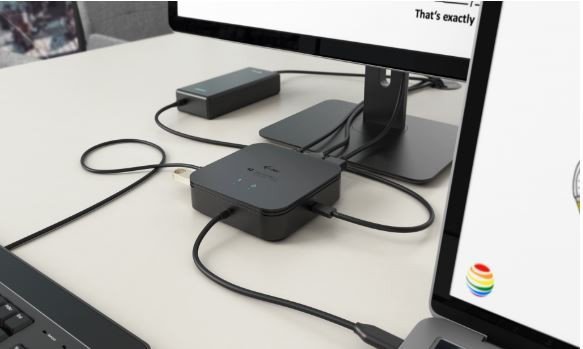 i-tec Stacja dokująca Thunderbolt 3 Travel Dock Dual 4K Display Power Delivery  60W + i-tec Universal Charger 77 W