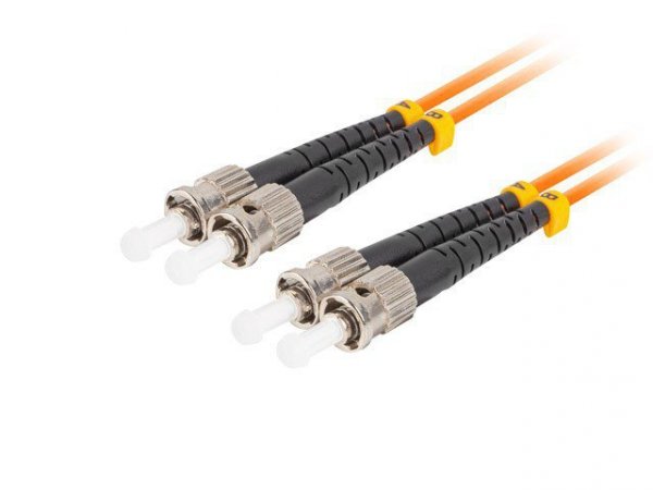 Lanberg Patchcord światłowodowy MM ST/UPC-ST/UPC DUPLEX 3.0MM OM2 50/125 LSZH 15m pomarańczowy