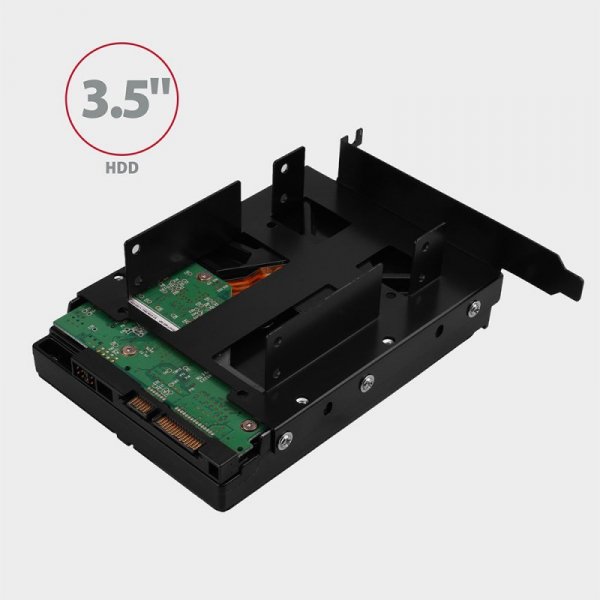 AXAGON RHD-P35 Ramka metalowa do montażu 2x 2.5&quot; HDD w pozycji PCI Czarna