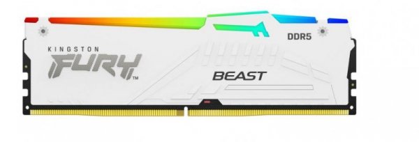 Kingston Pamięć DDR5 Fury Beast RGB 32GB(1*32GB)/5600 CL40 biała