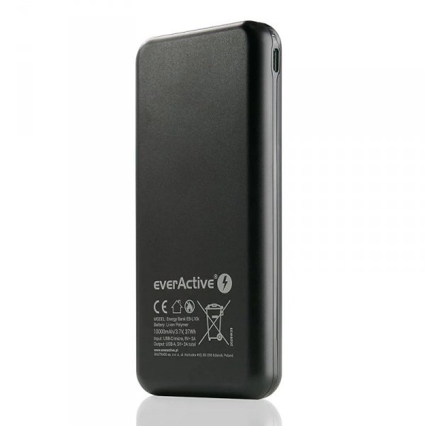 everActive Powerbank 10 000 mAh 2x USB wyświetlacz LED