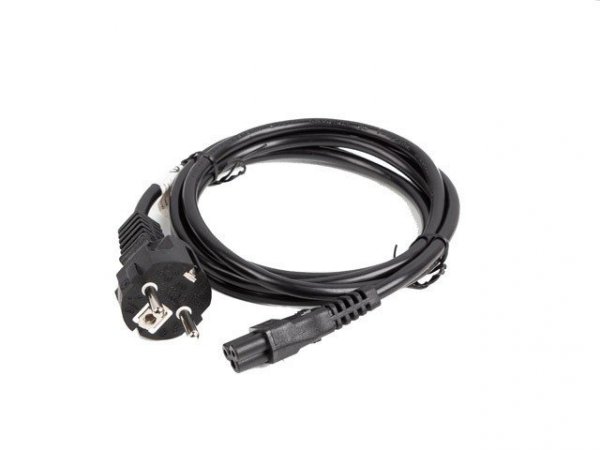 Lanberg Kabel zasilający laptop(miki) CEE 7/7 -&gt; IEC 320 C5 1.8m VDE prosty, czarny
