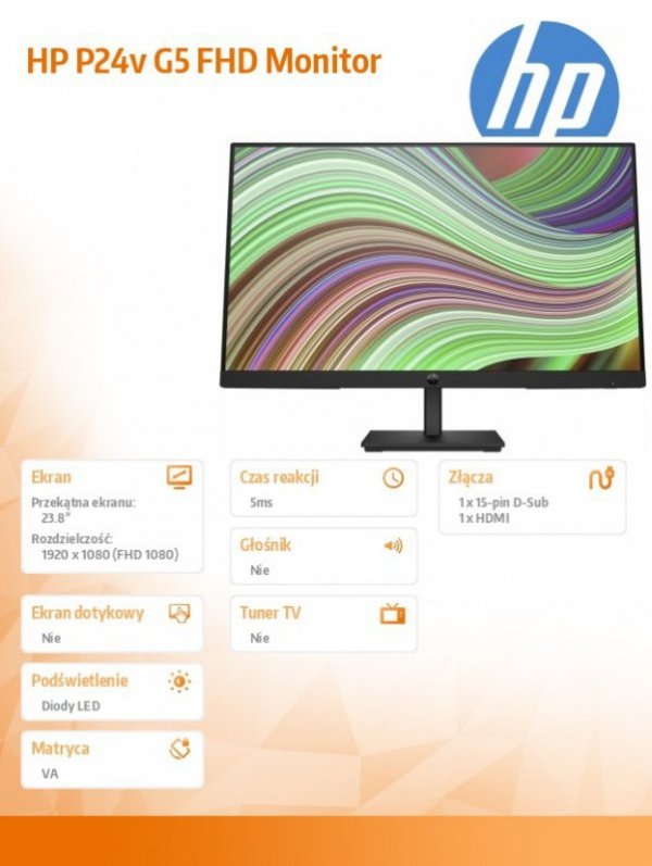 HP Inc. Monitor P24v G5 FHD                 64W18AA
