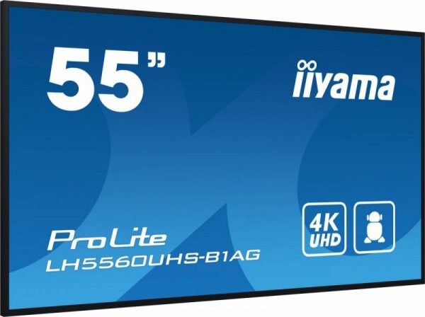 IIYAMA Monitor wielkoformatowy 55 cale LH5560UHS-B1AG matowy 24h/7 500(cd/m2) VA 3840 x 2160 UHD(4K) Android.11 Wifi CMS(iiSigna