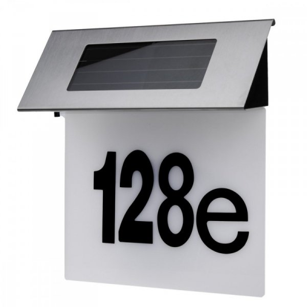 Maclean Lampa solarna LED z numerem domu IP44 MCE423