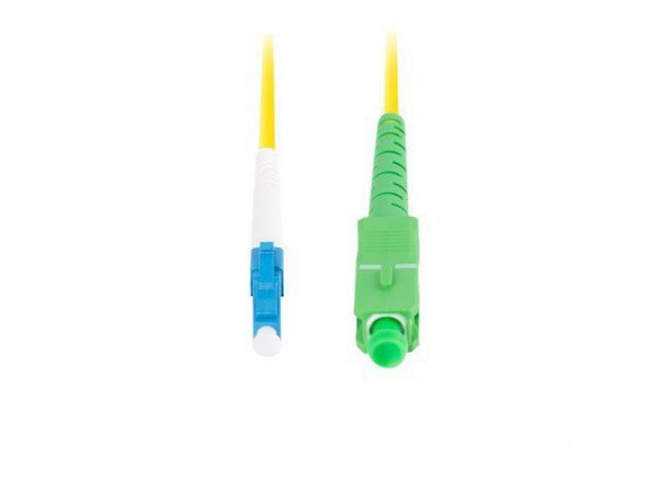 Lanberg Patchcord światłowodowy sm lc/upc-sc/apc simplex 3.0mm lsh g657a1 1m żółty