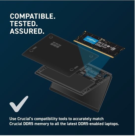 Crucial Pamięć do notebooka DDR5 SODIMM  64GB(2*32) /5200 CL42 (16Gbit)