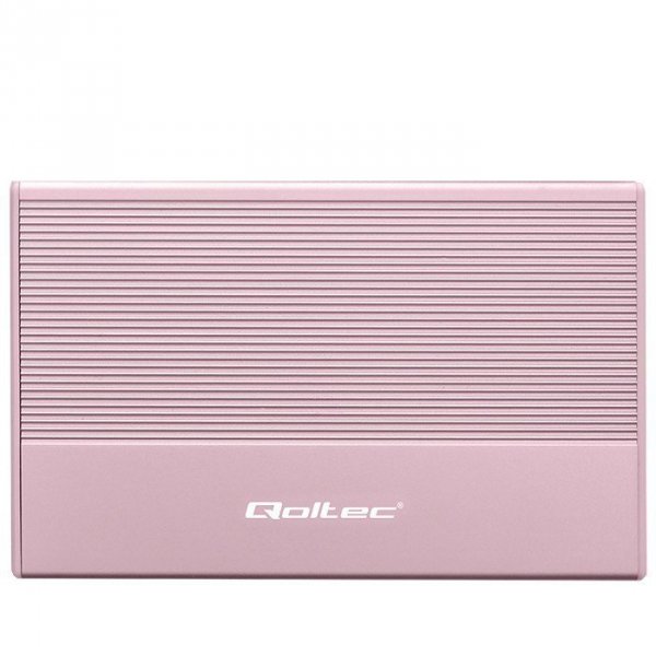 Qoltec Obudowa | Kieszeń na dysk SSD HDD 2.5 cala | SATA | USB 3.0 | Super  speed 5Gb/s | 2TB | Różowy