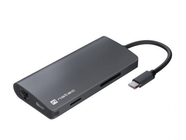 Natec Multiport Adapter Fowler 2 V2 USB-C-&gt;HUB USB 3.0 3X, HDMI4K