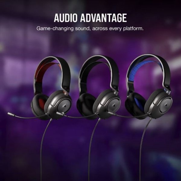 Corsair Słuchawki HS35 V2 Stereo Blue