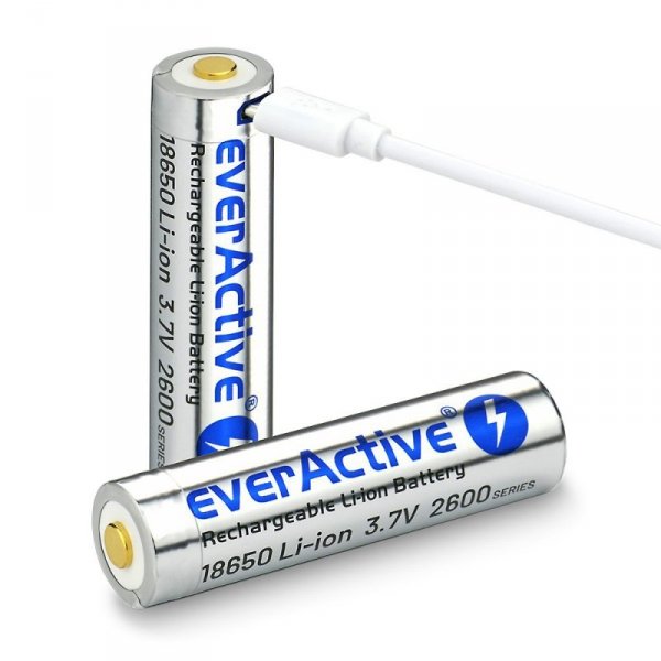 everActive Akumulator 18650 3,7V Li-ion 2600 mAh micro USB