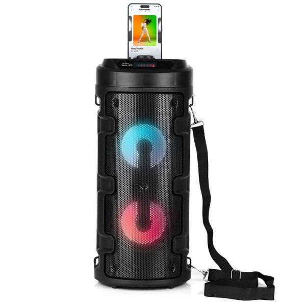 Media-Tech Głośnik PARTYBOX KEG BT MT3165 V2.0 Karaoke/Bluetooth 5.0+EDR/FM/MP3/MicroSD/USB/Equalizer/AUX/Jack 6.3/Pilot/Pasek/U
