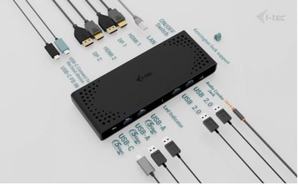 i-tec Stacja dokująca Universal Dual 4K Display Power Delivery 85W + i-tec USB-C Charger 100W