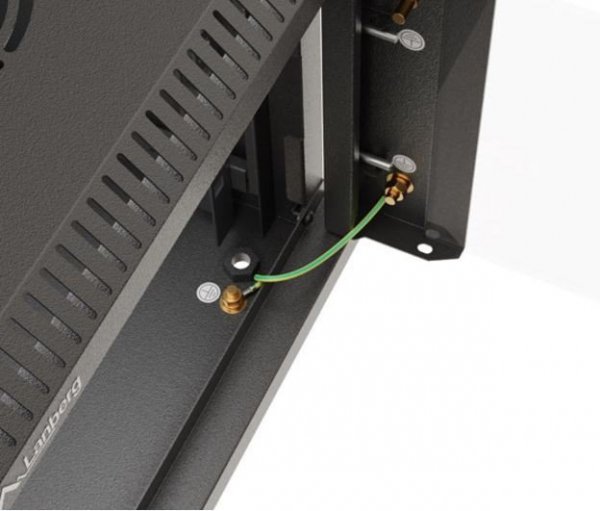 Lanberg Szafa instalacyjna rack wisząca 10 cali 6U 300x300 czarna