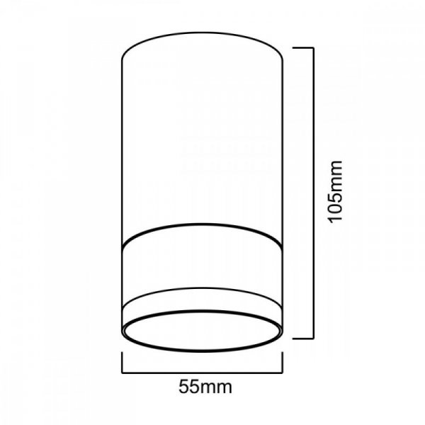 Maclean Oprawa natynkowa/tuba GU10, biała MCE361 W aluminiowa