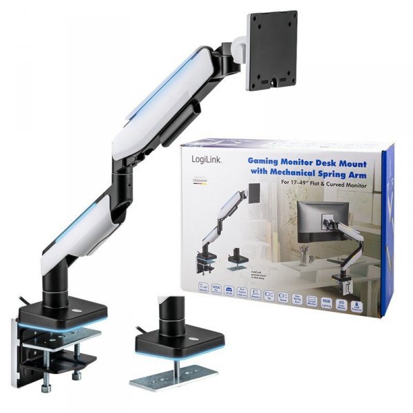 LogiLink Uchwyt do monitora,VESA 17-49 cali gazowy, max. 20kg