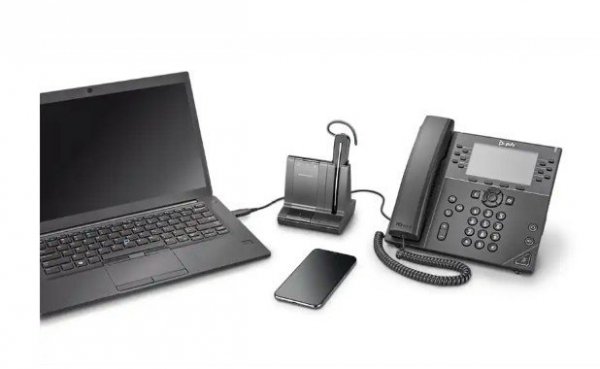 POLY Zestaw słuchawkowy Savi 8240-M z certyfikatem Microsoft Teams DECT 1880-1900 MHz USB-A
