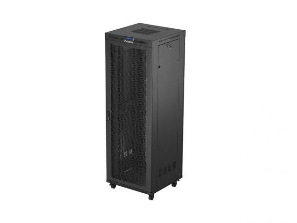 Lanberg Szafa instalacyjna rack stojąca 19 cali 47U 800x800 drzwi perforowane LCD czarna (Flat pack)