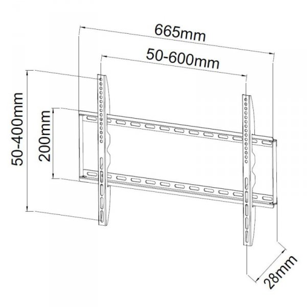 Techly Uchwyt ścienny do TV 40-65 cali LED/LCD 50kg slim 28mm