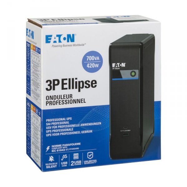 Eaton Zasilacz awaryjny 3P Ellipse 700 USB DIN 3P700UD