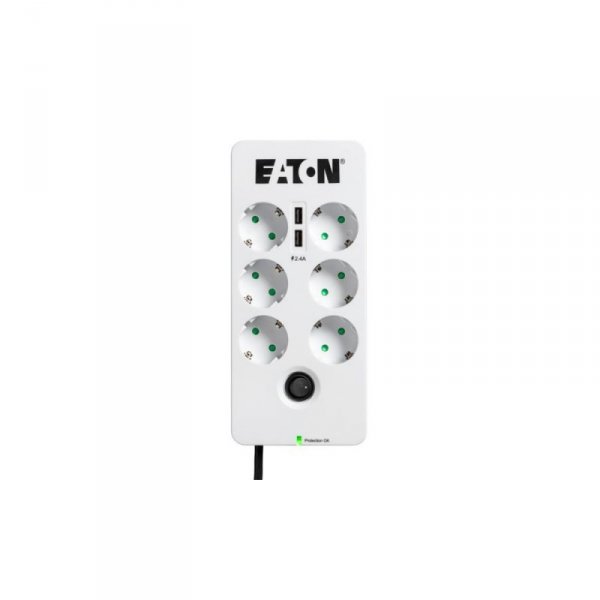 Eaton Listwa zasilająca Protection Box 6 Tel@ USB DIN