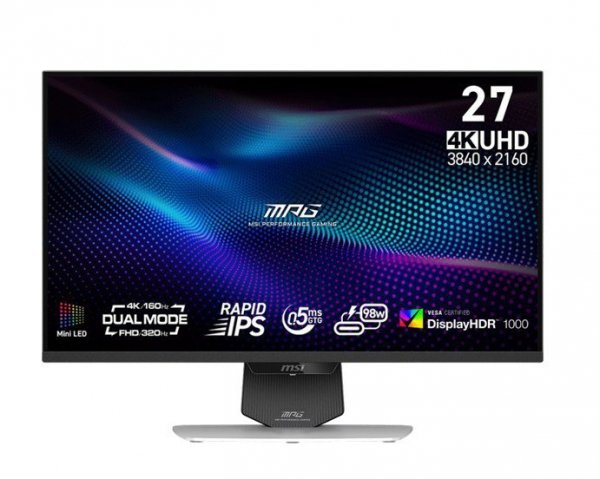 MSI Monitor MPG 274URDFW E16M 27 cali/FHD/320Hz/DualMode/White/PIVOT