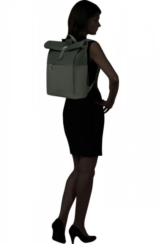 Samsonite Plecak na laptopa 15.6 cala Rolltop leśna zieleń