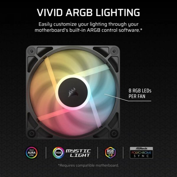 Corsair Wentylator RS120-R ARGB 120mm 3-pak