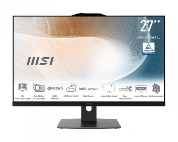 MSI Komputer All-in-One Modern AM272P 1M-855EU  WIN11PRO/Intel Core 5/16GB/512GB/UMA/27 cali