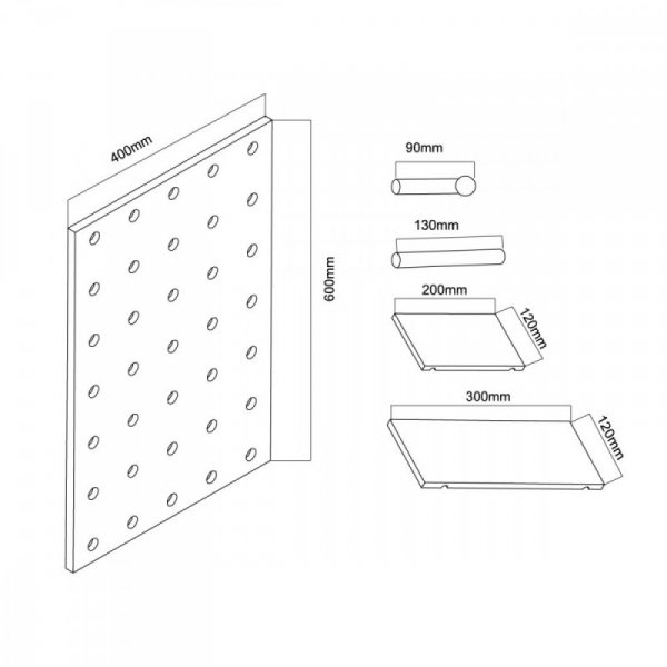 Maclean Drewniana tablica, organizer MC-130 WD